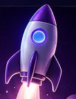 Rocket launching to represent business growth